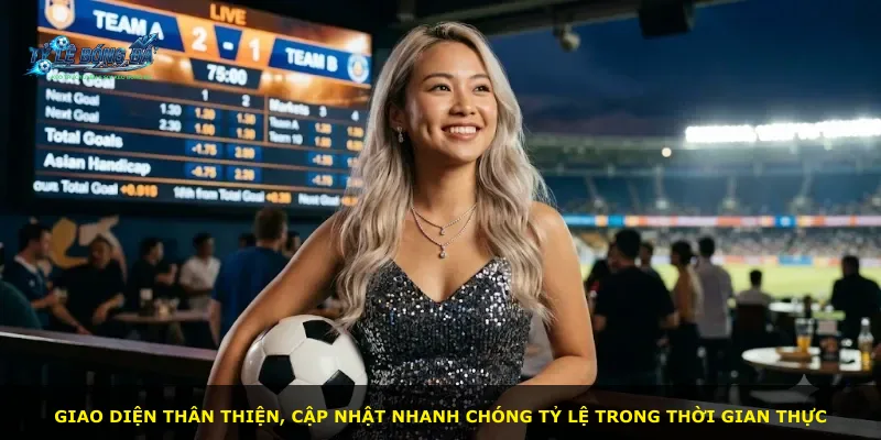 Giao diện thân thiện, cập nhật nhanh chóng tỷ lệ trong thời gian thực